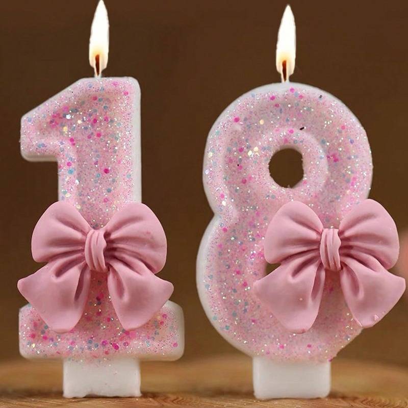 Paraffin Candle Wax - 1pc roze vlindervormige strass 3D nummer