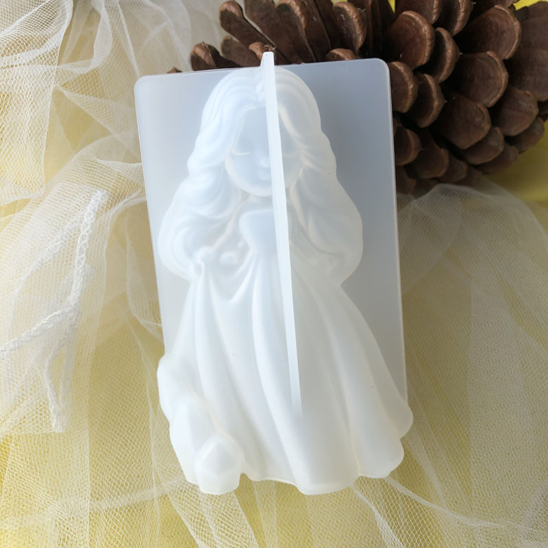 Candle Making Class - 3D Schattige Prinses Siliconen Kaars Schimmel