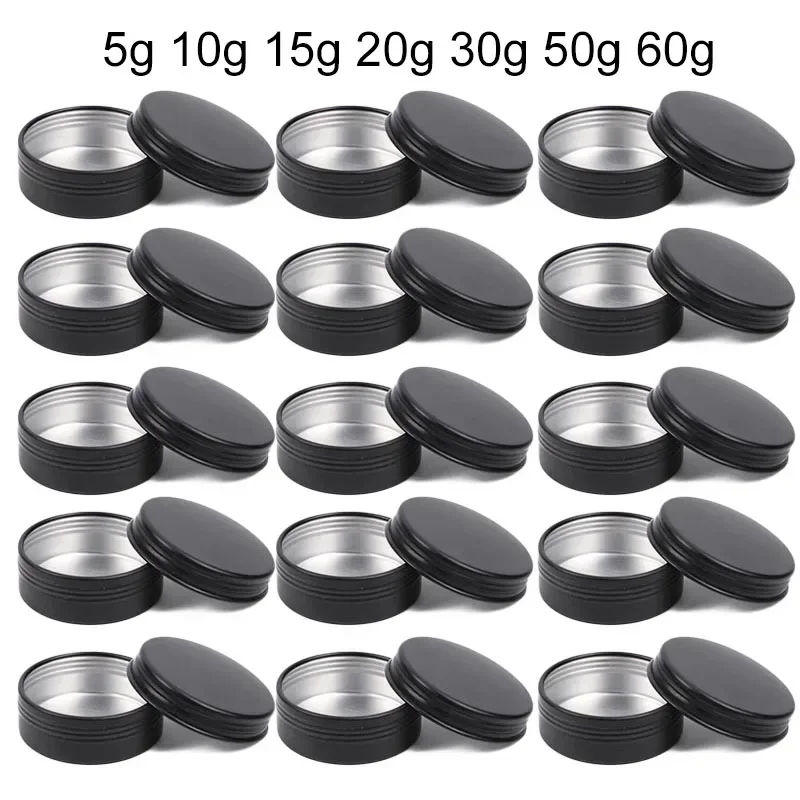Tin Container Lid - 50 Stuks Zwarte Lege Kaars Potten
