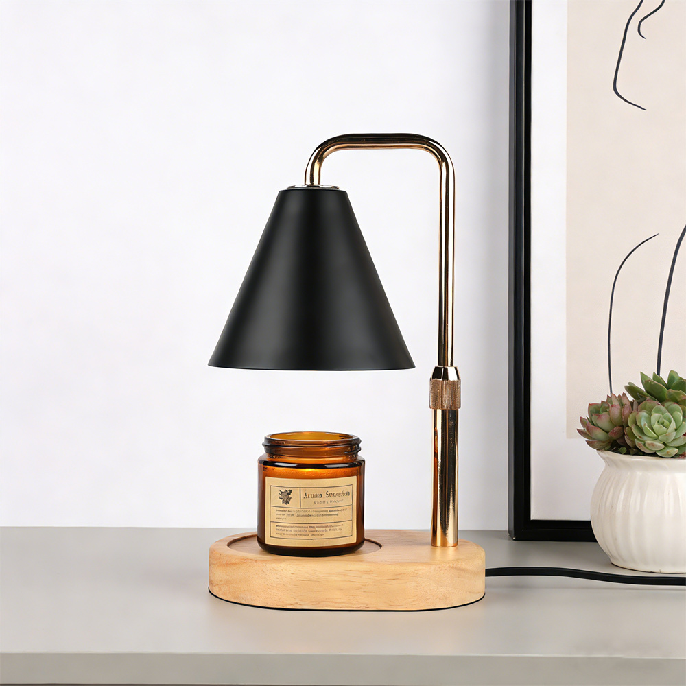 Paraffin Candle Wax - Zwarte kaarsenwarmerlamp met timer, dimbaar, verstelbare