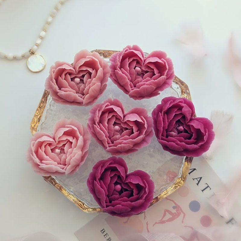 Candle Making Jelly - Hartvorm Bloemen Handgemaakte Zeep Maken Benodigdheden