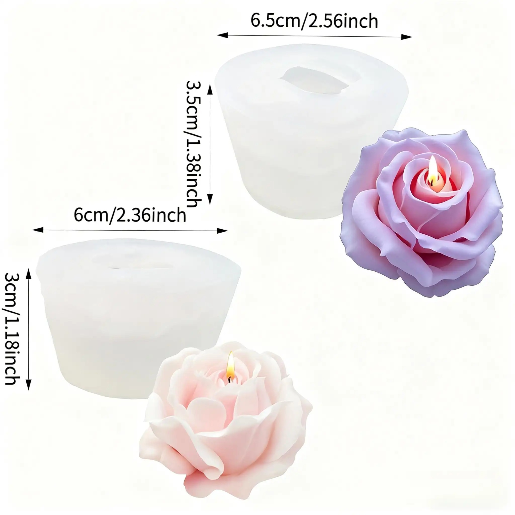 2-delige romantische 3D Rose s - Candle Making Jelly recensie en prijs