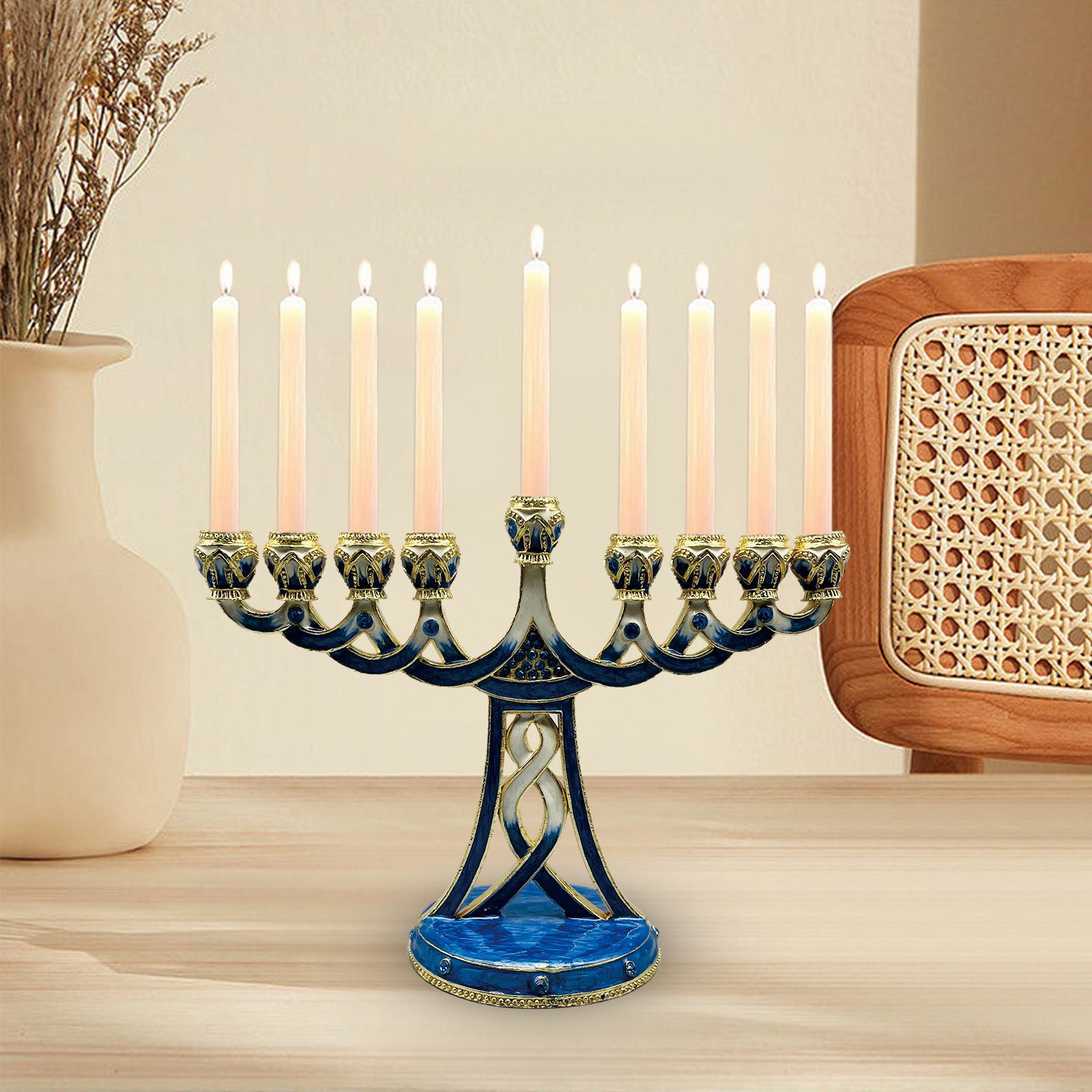 Geëmailleerde Menora kaarsenho - Paraffin Candle Wax recensie en prijs