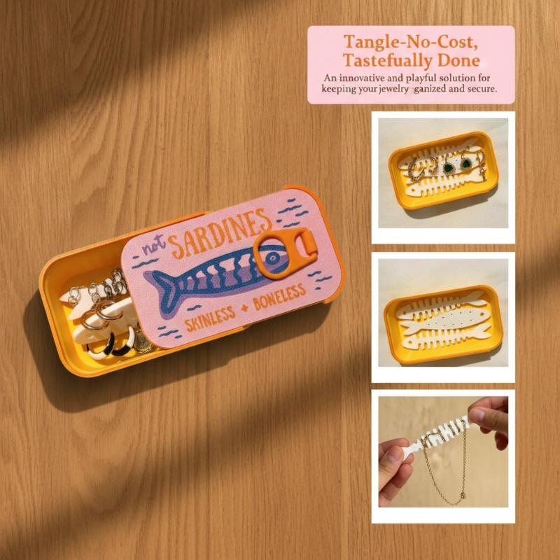 Sardine blikken sieradendoosje - Tin Container Lid recensie en prijs