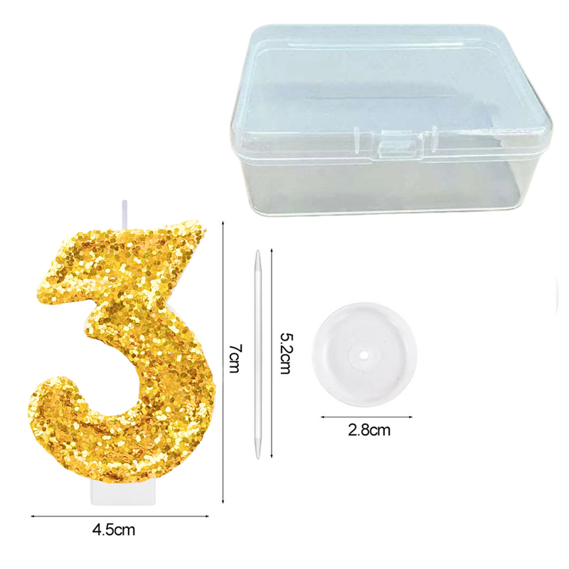 Digitale verjaardagskaars Goud - Paraffin Candle Wax recensie en prijs