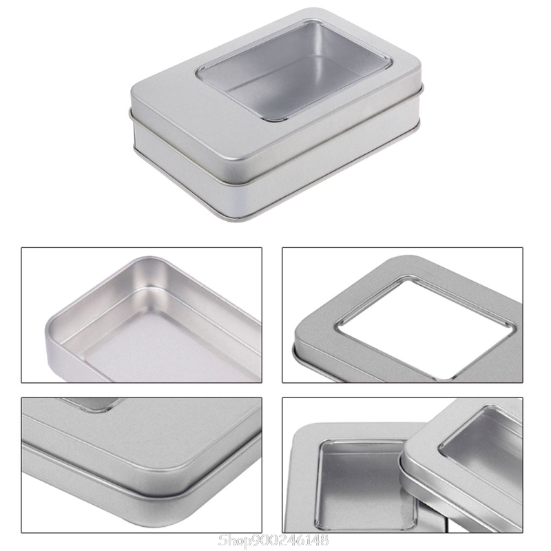 Rechthoekige Tin Zilver Storag - Tin Container Lid recensie en prijs