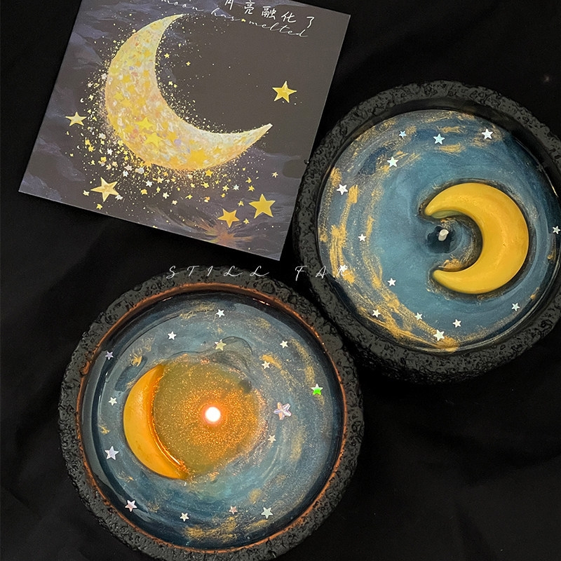 Smeltende Maan Geurende Kaars  - Paraffin Candle Wax recensie en prijs