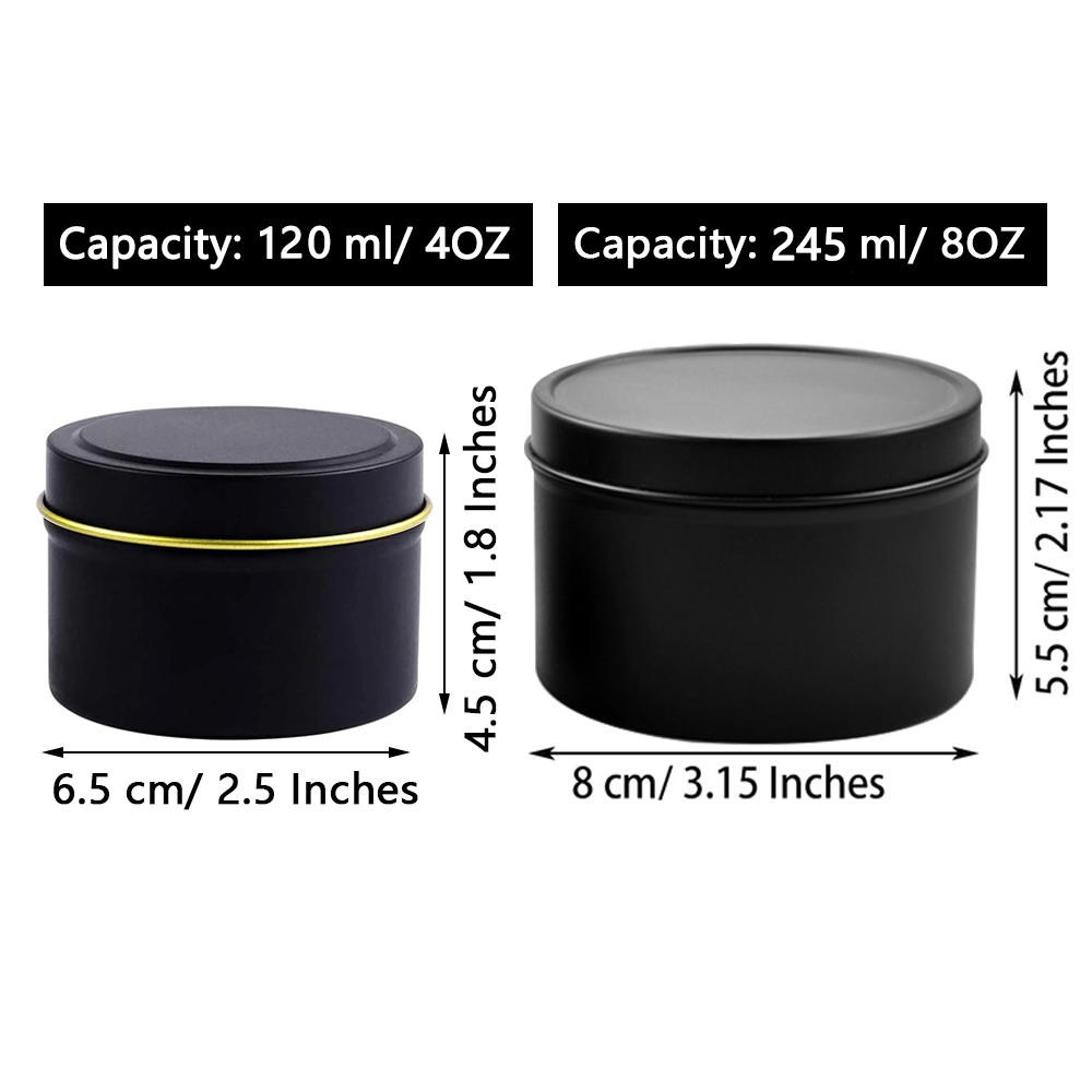 4oz/8oz Kaarsenblikken met dek - Tin Container Lid recensie en prijs
