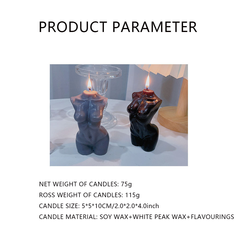 Geurkaars met vrouwelijke tors - Paraffin Candle Wax recensie en prijs